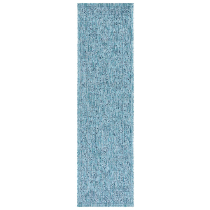 SAFAVIEH Outdoor CY8680-39412 Courtyard Aqua / Navy Rug Image 10