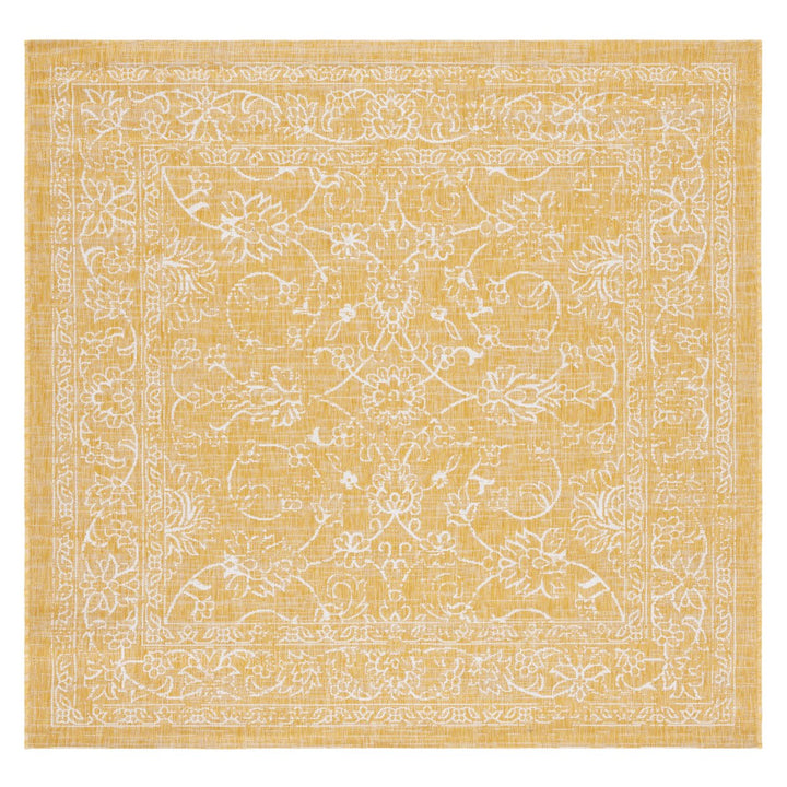 SAFAVIEH Outdoor CY8680-56021 Courtyard Gold / Ivory Rug Image 7