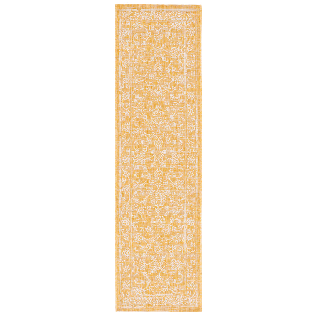 SAFAVIEH Outdoor CY8680-56021 Courtyard Gold / Ivory Rug Image 10