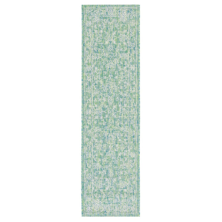 SAFAVIEH Outdoor CY8680-55721 Courtyard Green / Ivory Rug Image 6