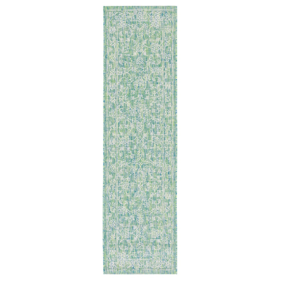 SAFAVIEH Outdoor CY8680-55721 Courtyard Green / Ivory Rug Image 1