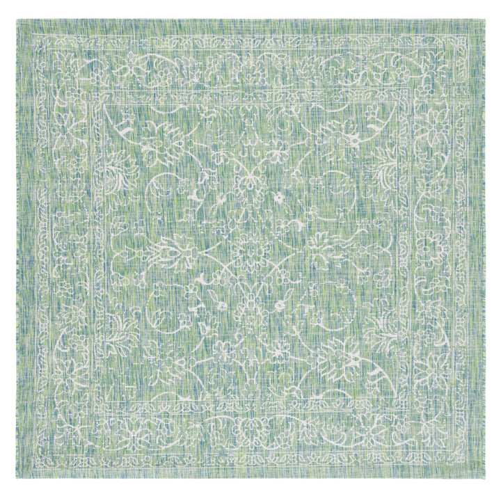 SAFAVIEH Outdoor CY8680-55721 Courtyard Green / Ivory Rug Image 7