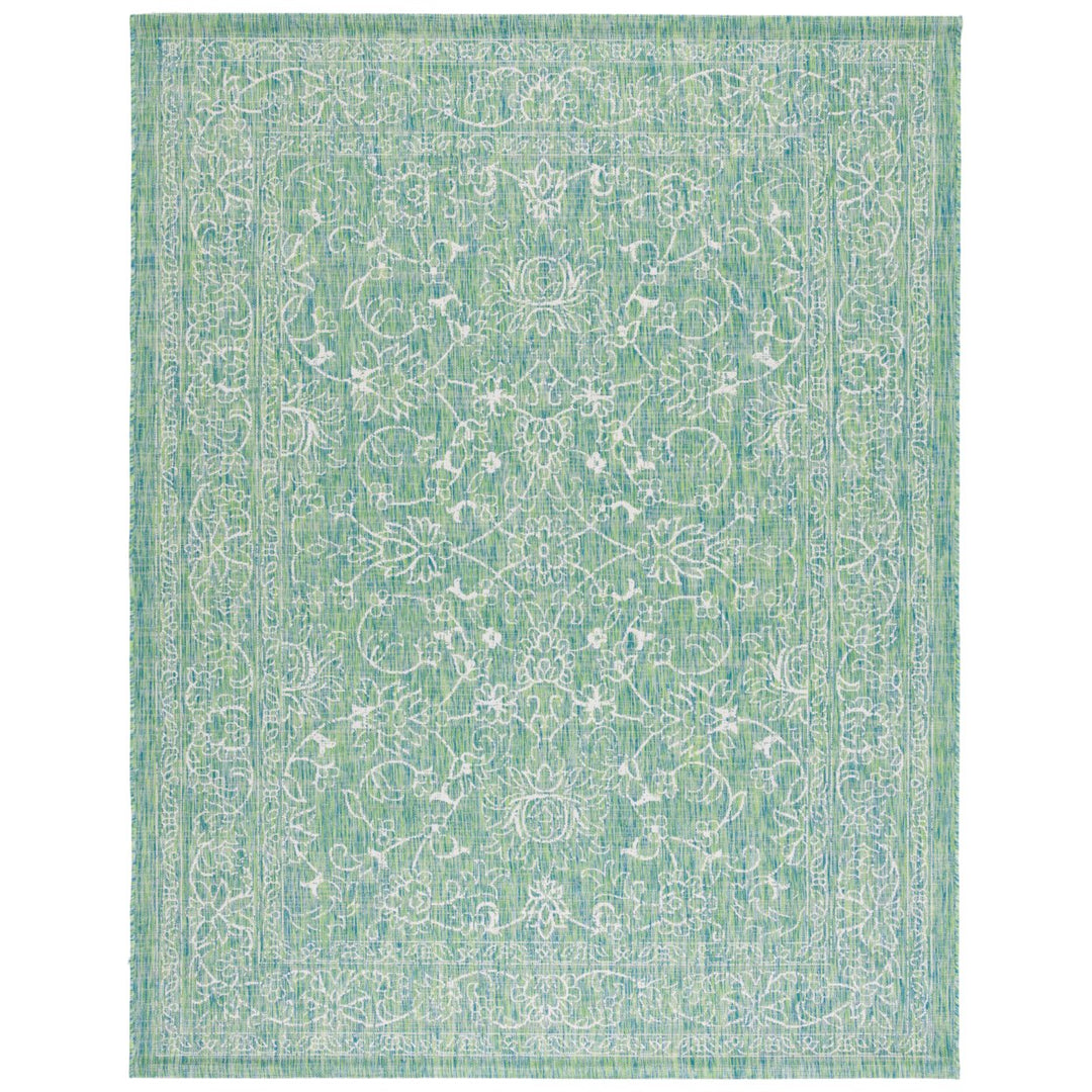 SAFAVIEH Outdoor CY8680-55721 Courtyard Green / Ivory Rug Image 10