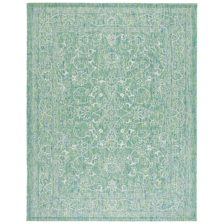 SAFAVIEH Outdoor CY8680-55721 Courtyard Green / Ivory Rug Image 1