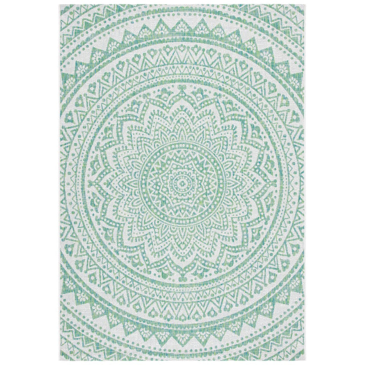 SAFAVIEH Outdoor CY8734-55712 Courtyard Ivory / Green Rug Image 1