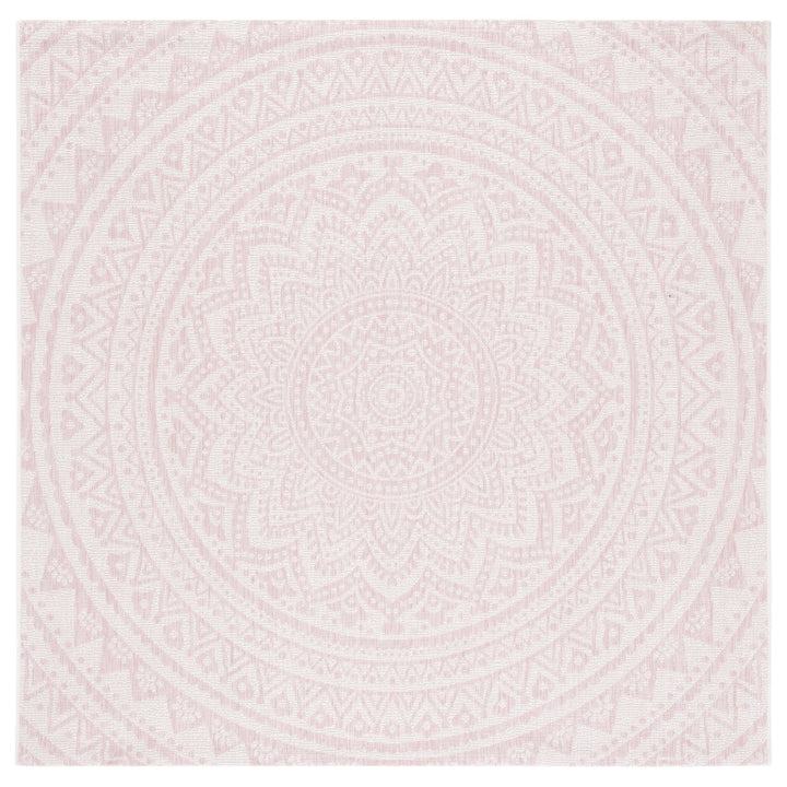 SAFAVIEH Outdoor CY8734-56212 Courtyard Ivory / Soft Pink Rug Image 7