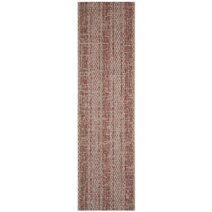 SAFAVIEH Outdoor CY8736-36512 Courtyard Lt Beige / Terracotta Rug Image 1