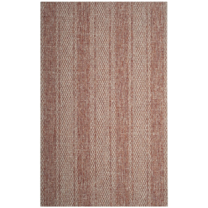 SAFAVIEH Outdoor CY8736-36512 Courtyard Lt Beige / Terracotta Rug Image 1