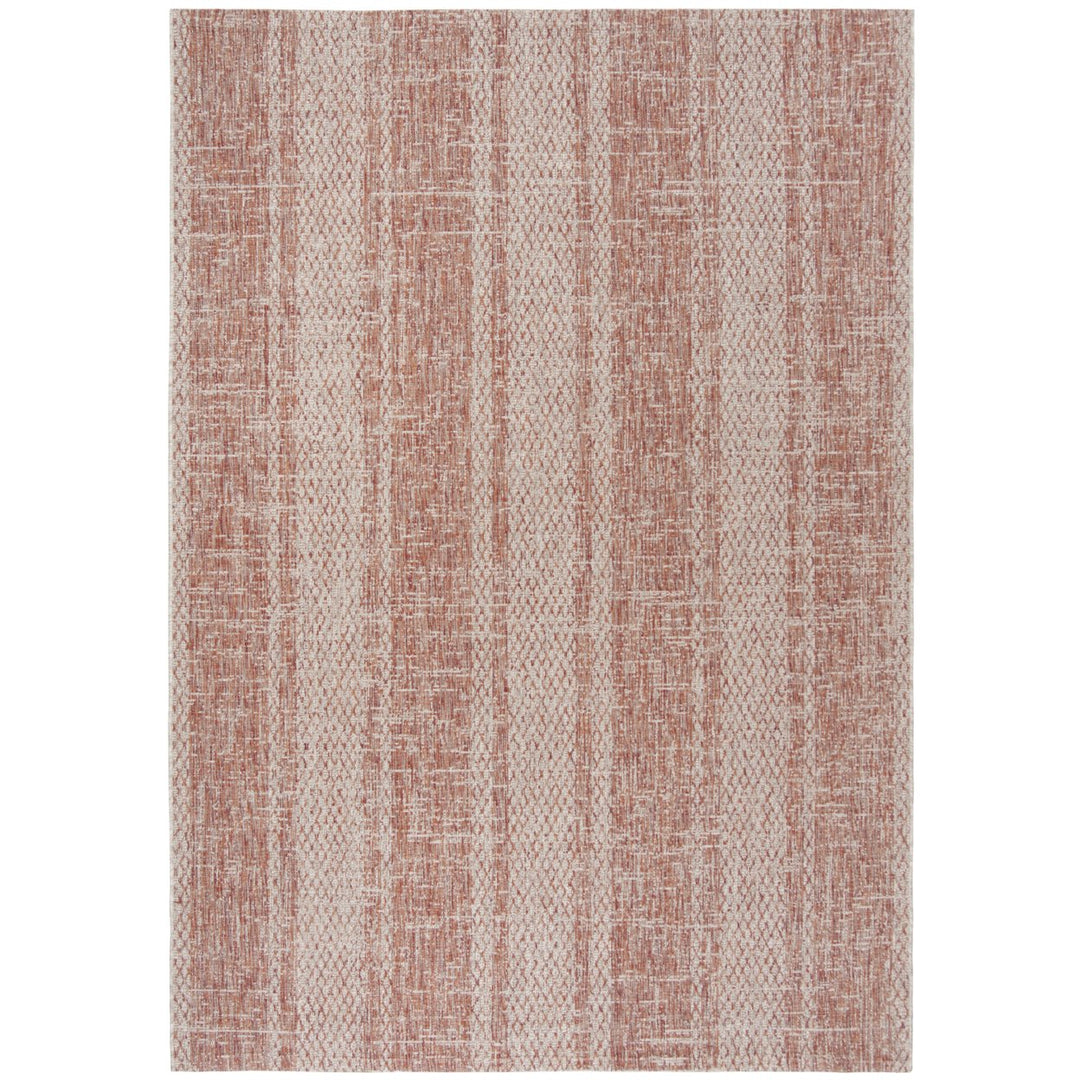 SAFAVIEH Outdoor CY8736-36512 Courtyard Lt Beige / Terracotta Rug Image 1