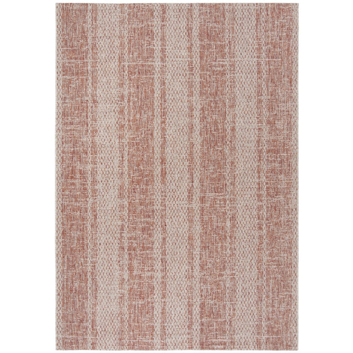 SAFAVIEH Outdoor CY8736-36512 Courtyard Lt Beige / Terracotta Rug Image 1