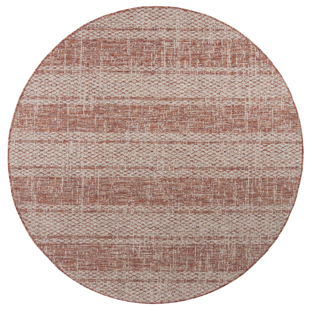 SAFAVIEH Outdoor CY8736-36512 Courtyard Lt Beige / Terracotta Rug Image 1