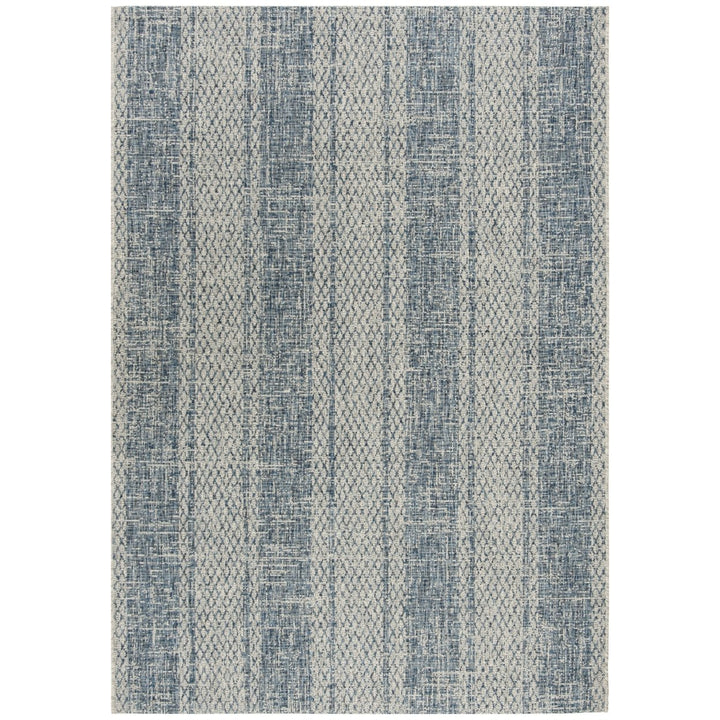 SAFAVIEH Outdoor CY8736-36812 Courtyard Light Grey / Blue Rug Image 1