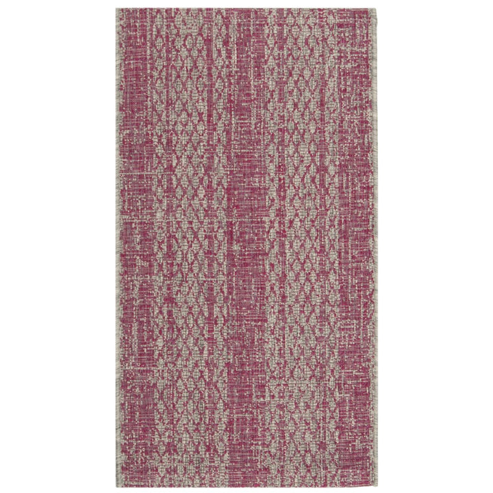 SAFAVIEH Outdoor CY8736-39712 Courtyard Light Grey / Fuchsia Rug Image 1