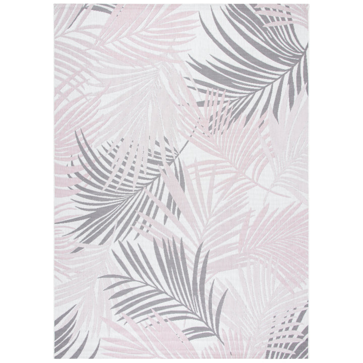 SAFAVIEH Outdoor CY8837-56212 Courtyard Ivory / Pink Rug Image 4