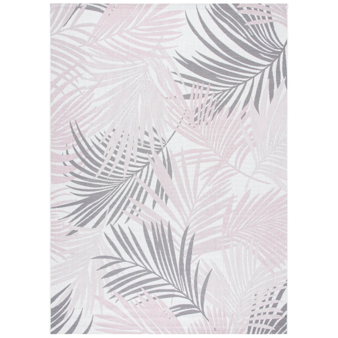 SAFAVIEH Outdoor CY8837-56212 Courtyard Ivory / Pink Rug Image 1