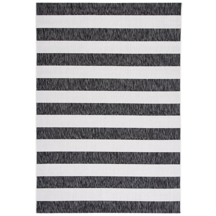 SAFAVIEH Outdoor CY8812-53712 Courtyard Ivory / Black Rug Image 1