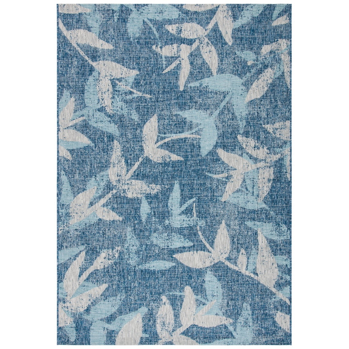 SAFAVIEH Outdoor CY8841-36821 Courtyard Navy / Blue Rug Image 4