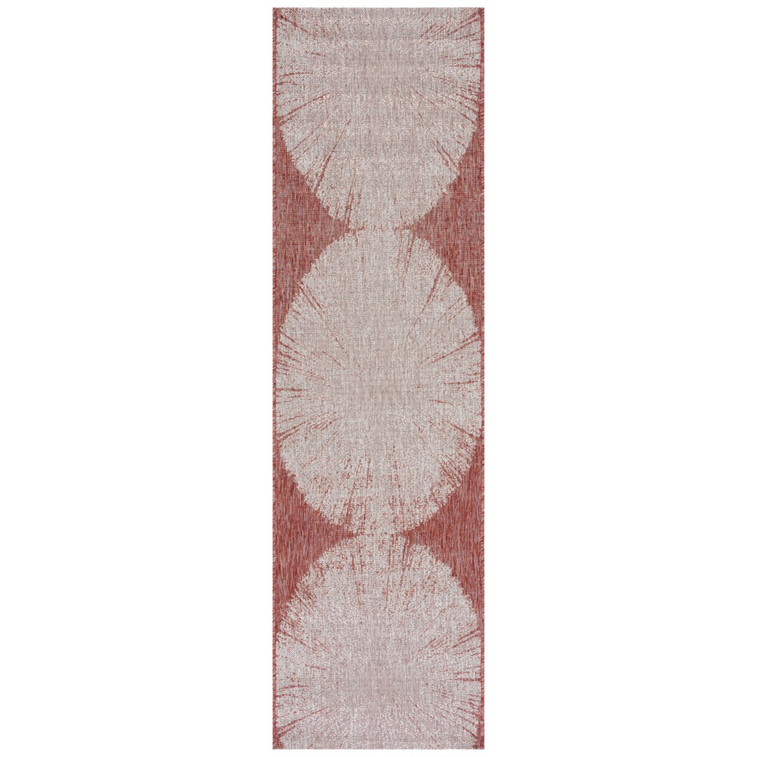 SAFAVIEH Outdoor CY8893-36521 Courtyard Beige / Red Rug Image 1