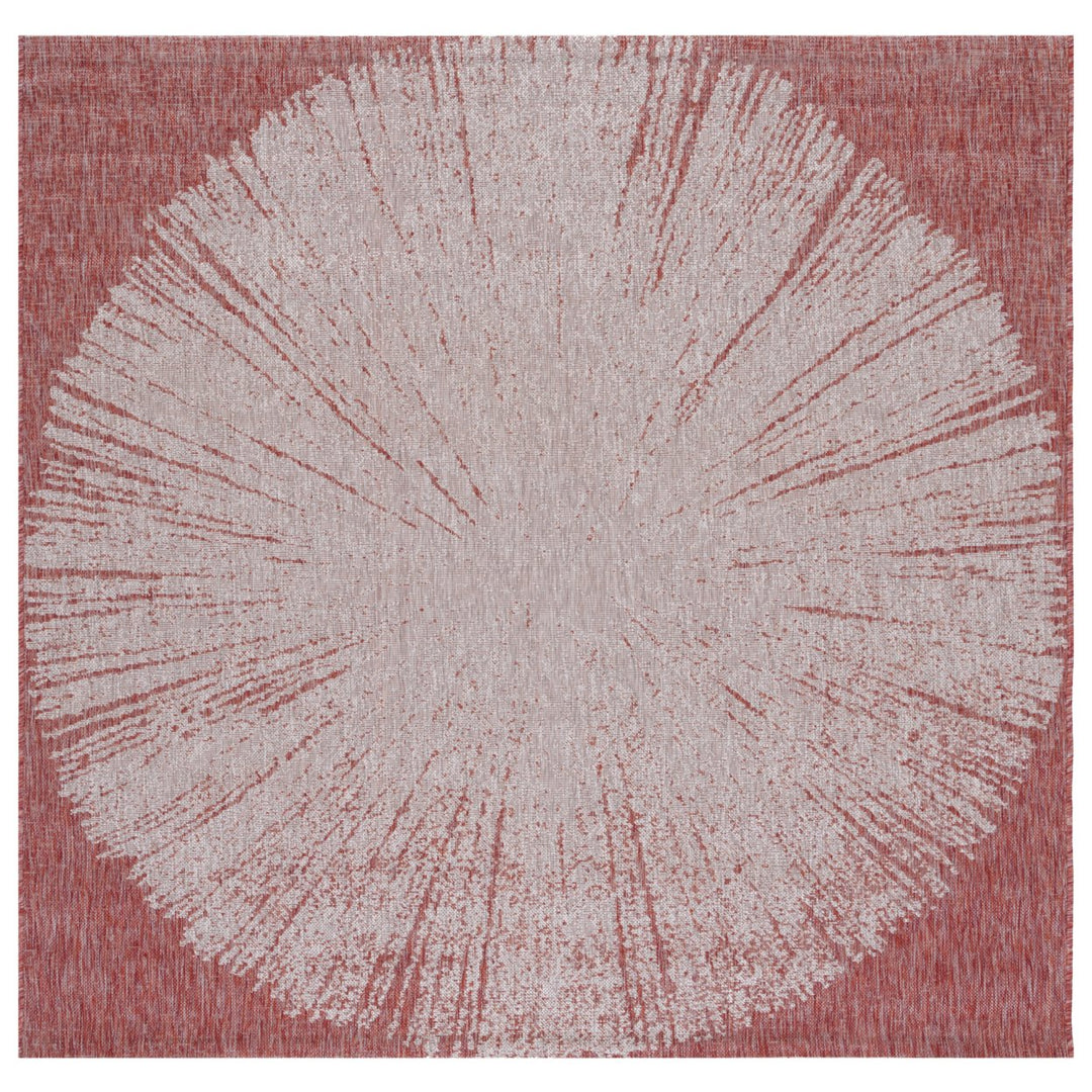 SAFAVIEH Outdoor CY8893-36521 Courtyard Beige / Red Rug Image 1