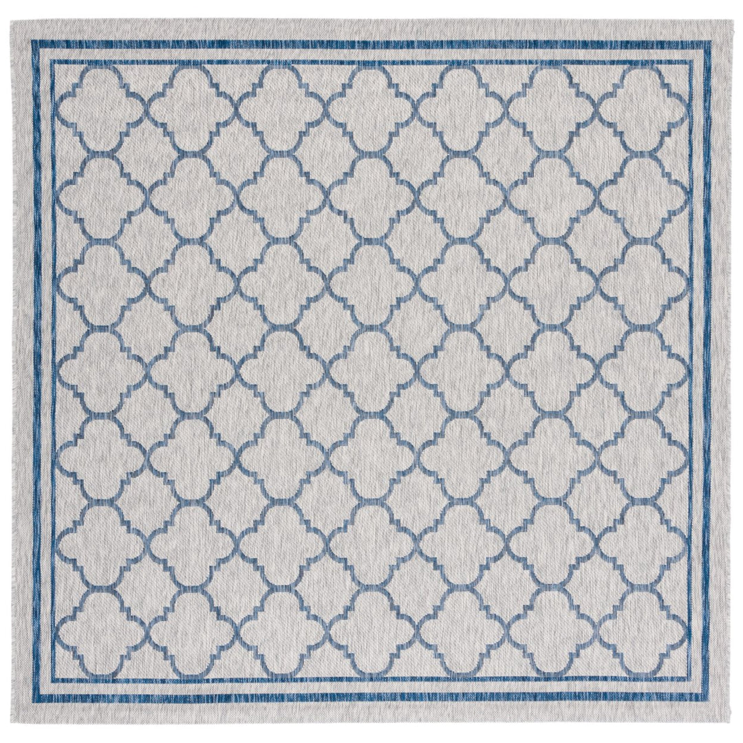 SAFAVIEH Outdoor CY8918-36812 Courtyard Grey / Navy Rug Image 1