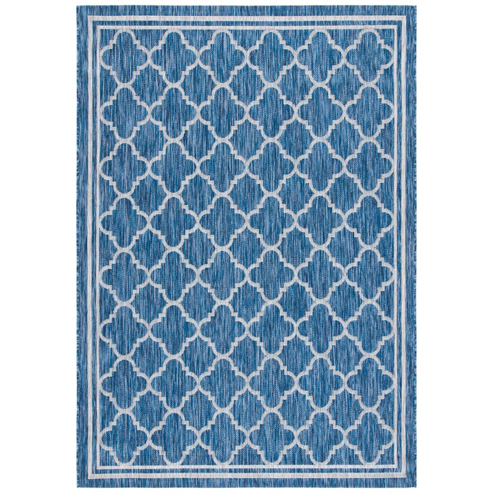 SAFAVIEH Outdoor CY8918-36821 Courtyard Navy / Grey Rug Image 1