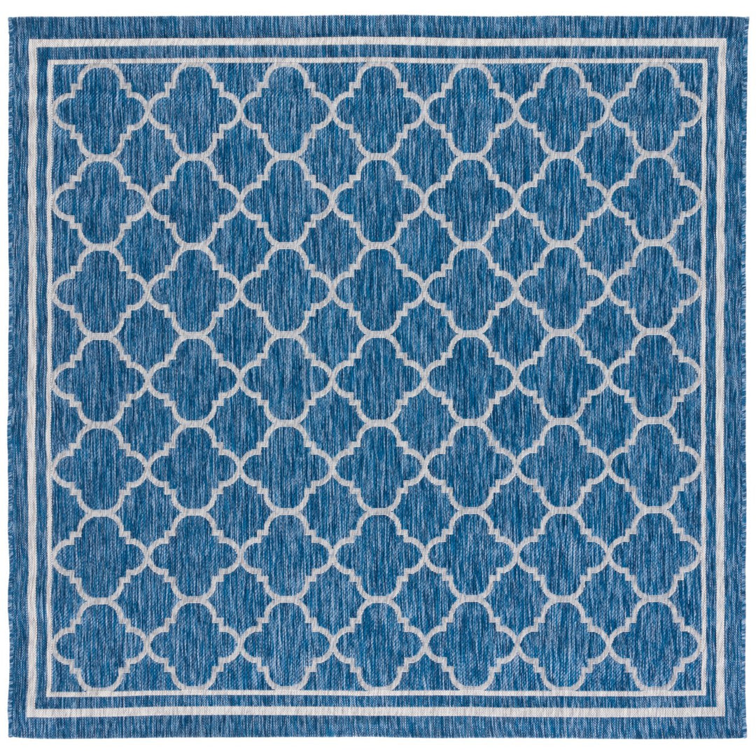 SAFAVIEH Outdoor CY8918-36821 Courtyard Navy / Grey Rug Image 1