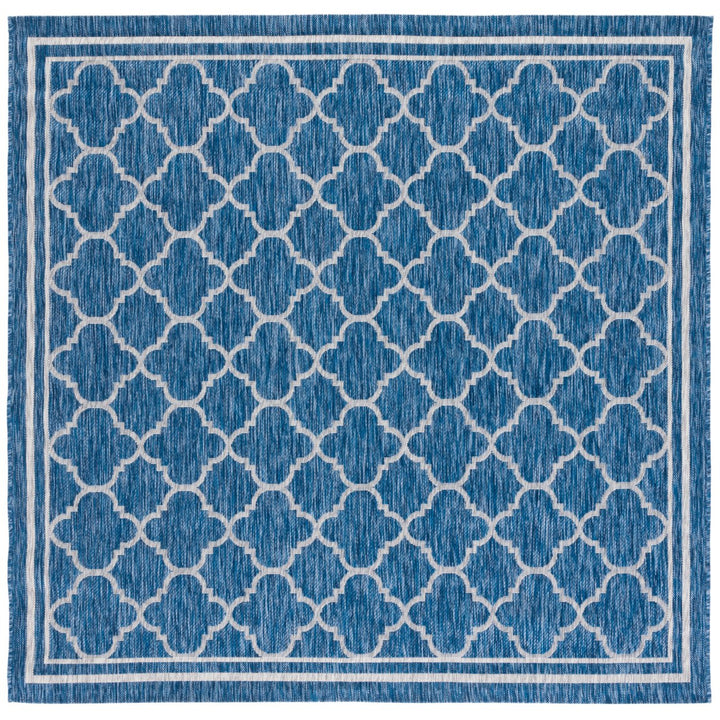 SAFAVIEH Outdoor CY8918-36821 Courtyard Navy / Grey Rug Image 1