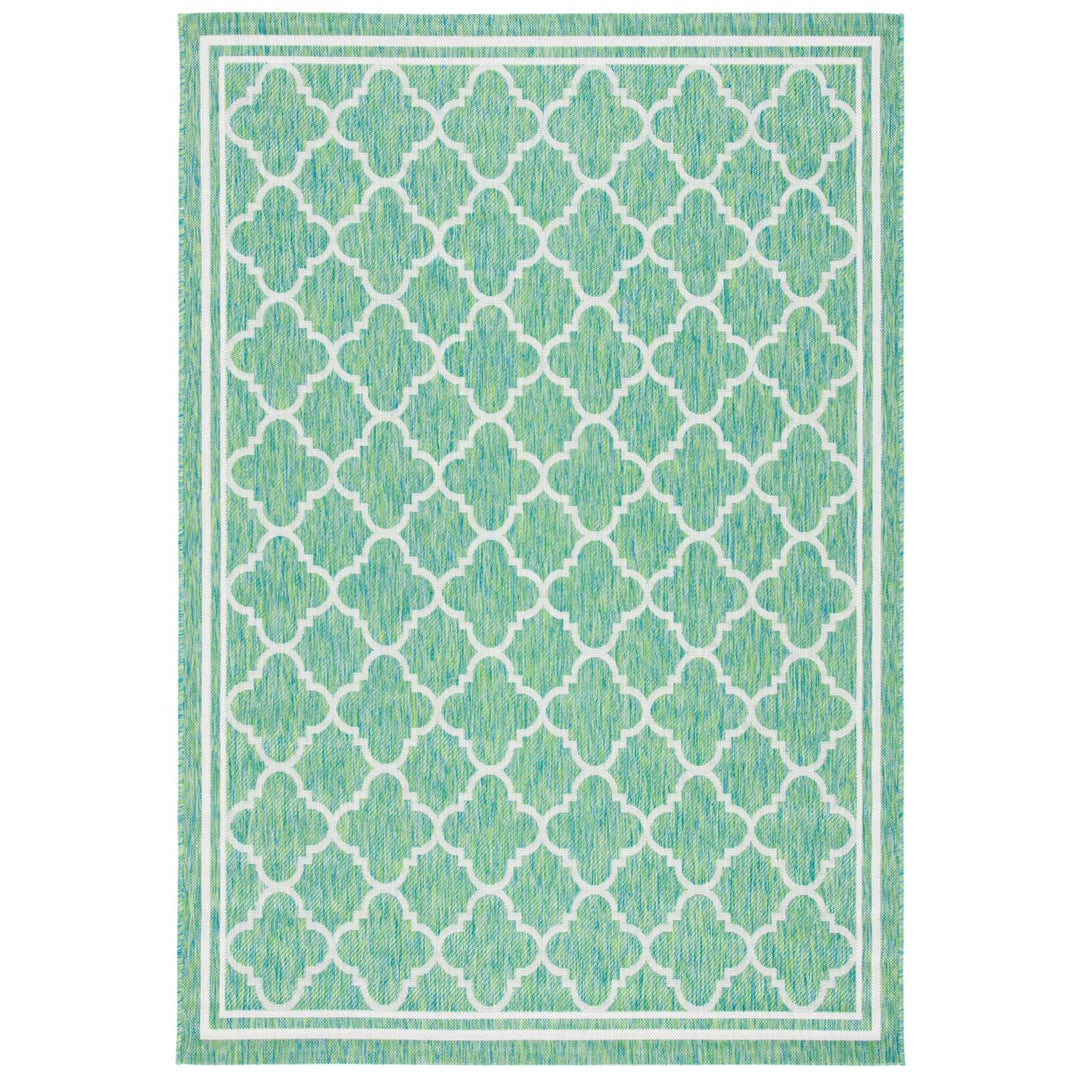 SAFAVIEH Outdoor CY8918-55721 Courtyard Green / Ivory Rug Image 1