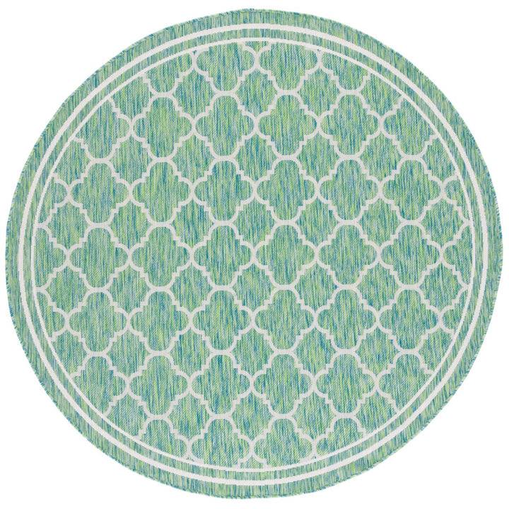 SAFAVIEH Outdoor CY8918-55721 Courtyard Green / Ivory Rug Image 1