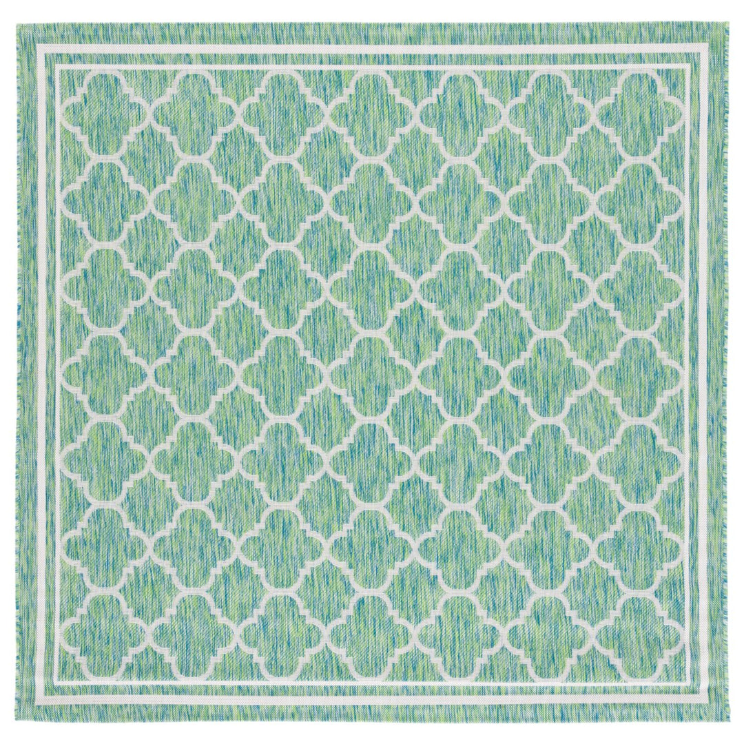 SAFAVIEH Outdoor CY8918-55721 Courtyard Green / Ivory Rug Image 1