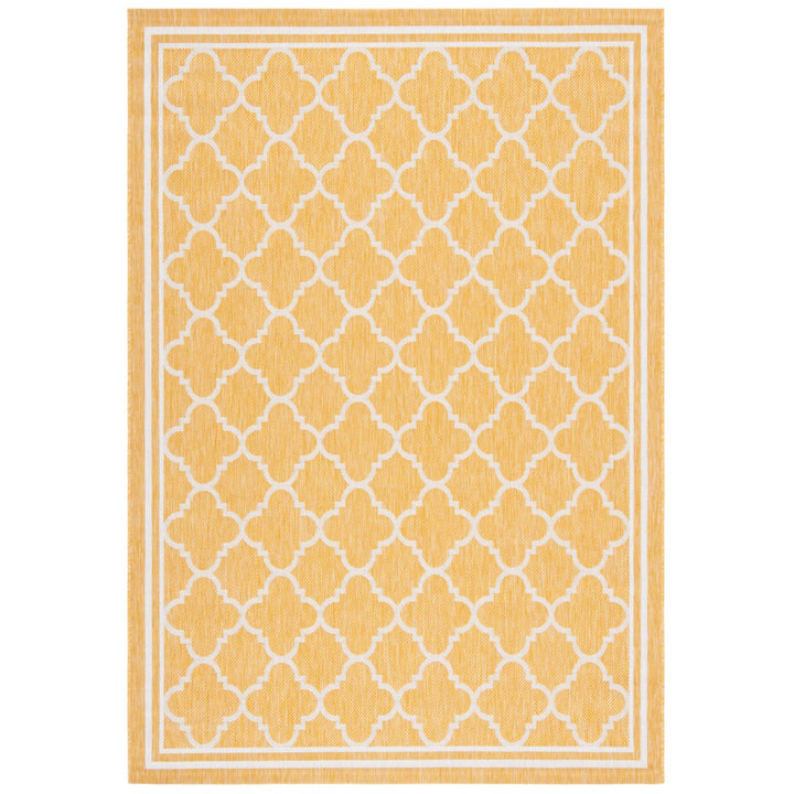 SAFAVIEH Outdoor CY8918-56021 Courtyard Gold / Beige Rug Image 4