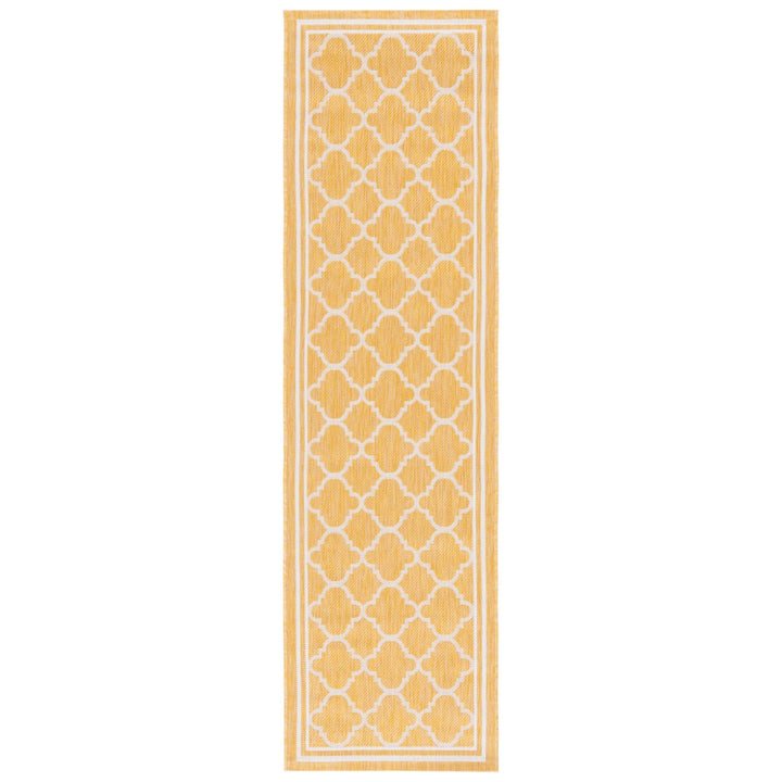 SAFAVIEH Outdoor CY8918-56021 Courtyard Gold / Beige Rug Image 1