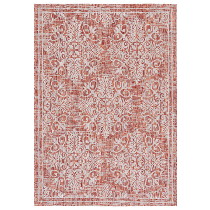 SAFAVIEH Outdoor CY8961-36521 Courtyard Red / Ivory Rug Image 4