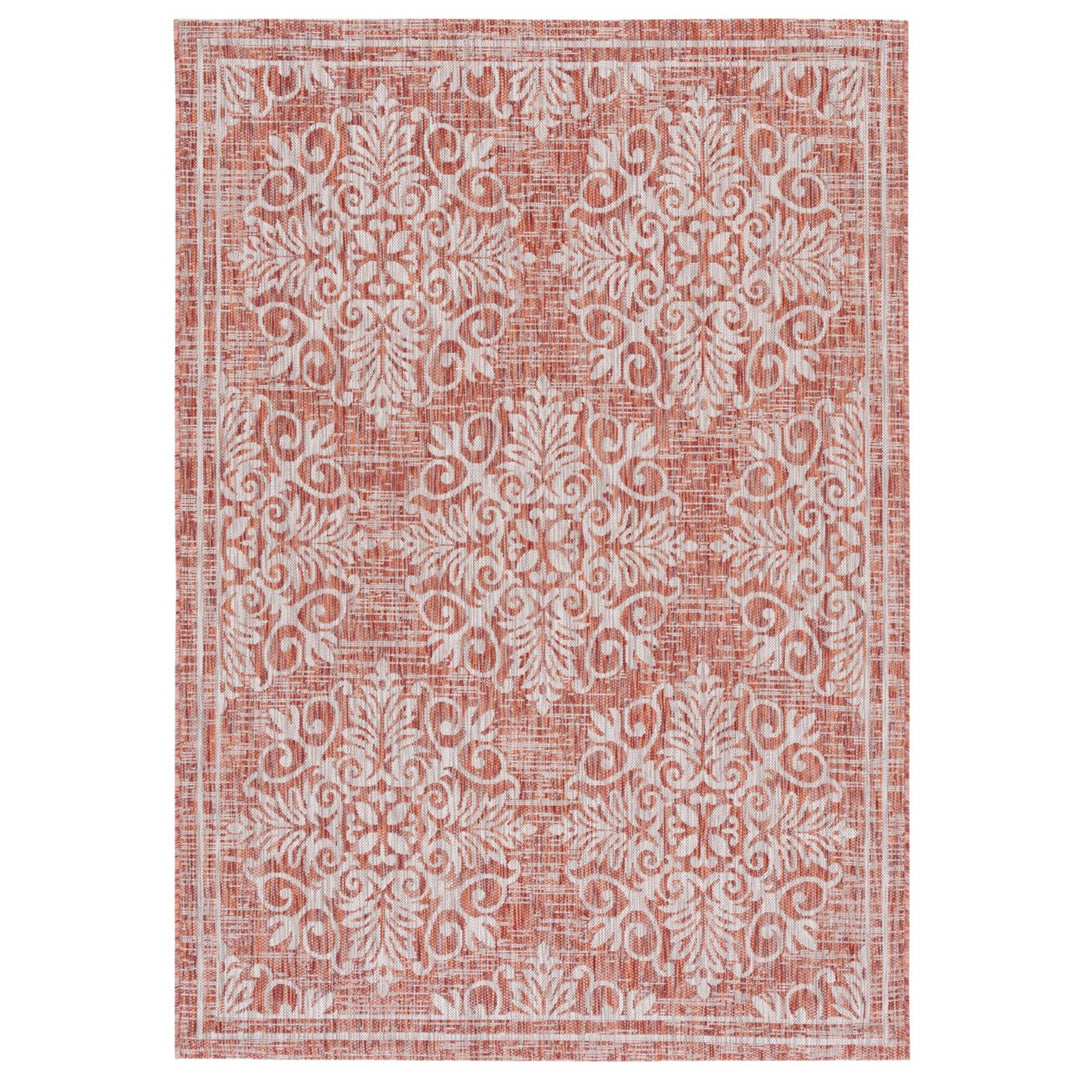 SAFAVIEH Outdoor CY8961-36521 Courtyard Red / Ivory Rug Image 1