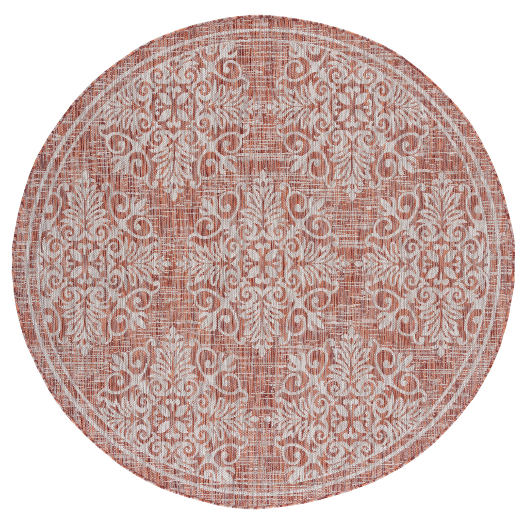 SAFAVIEH Outdoor CY8961-36521 Courtyard Red / Ivory Rug Image 5