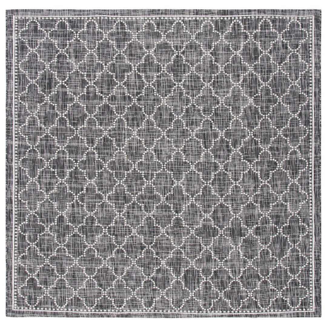 SAFAVIEH Outdoor CY8964-37621 Courtyard Black / Grey Rug Image 1