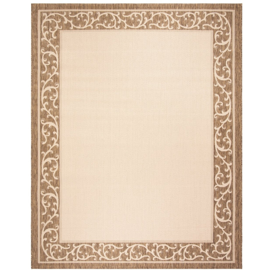 SAFAVIEH Outdoor CYS6513-232 Courtyard Beige / Brown Rug Image 1