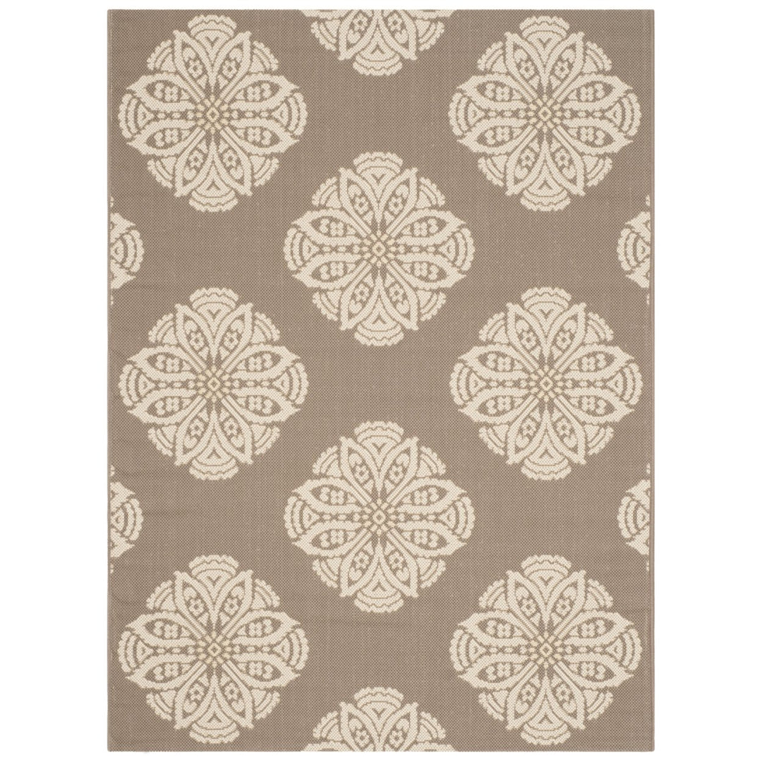 SAFAVIEH Indoor Outdoor CYW2432B Courtyard Beige / Yellow Rug Image 3