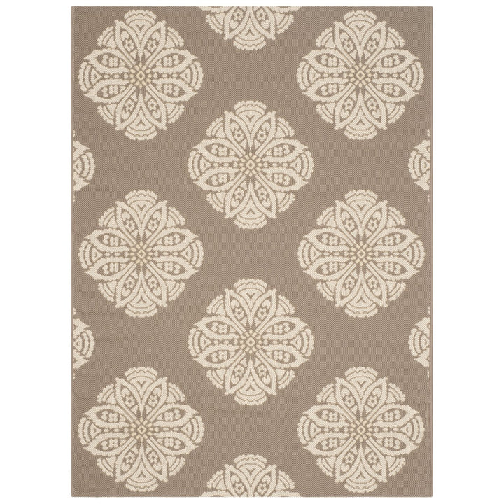 SAFAVIEH Indoor Outdoor CYW2432B Courtyard Beige / Yellow Rug Image 3