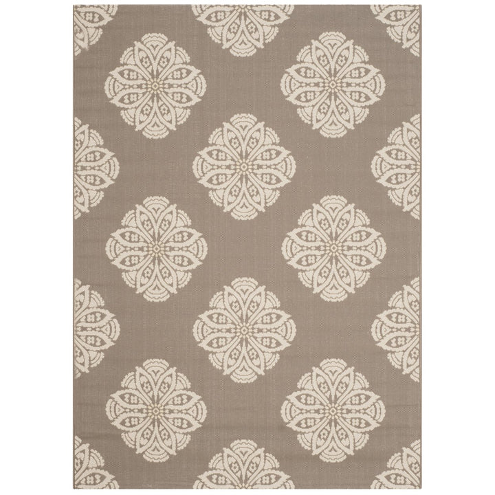 SAFAVIEH Indoor Outdoor CYW2432B Courtyard Beige / Yellow Rug Image 4