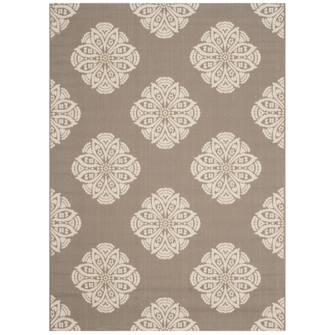 SAFAVIEH Indoor Outdoor CYW2432B Courtyard Beige / Yellow Rug Image 1