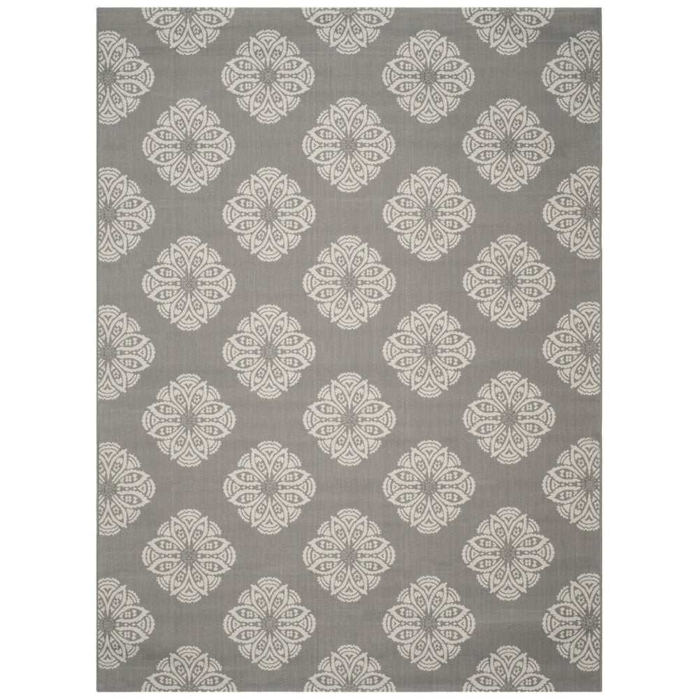 SAFAVIEH Indoor Outdoor CYW2432C Courtyard Grey / Beige Rug Image 2