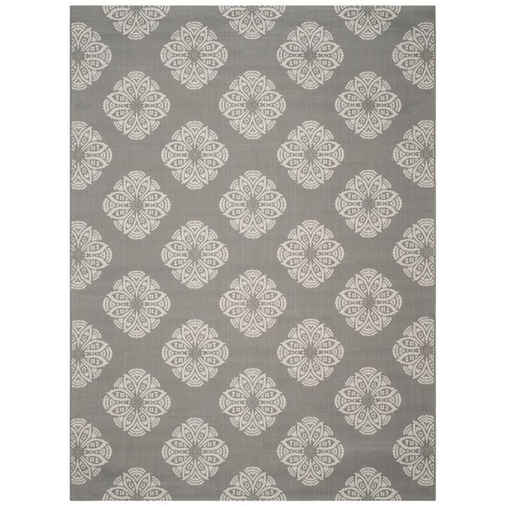 SAFAVIEH Indoor Outdoor CYW2432C Courtyard Grey / Beige Rug Image 1