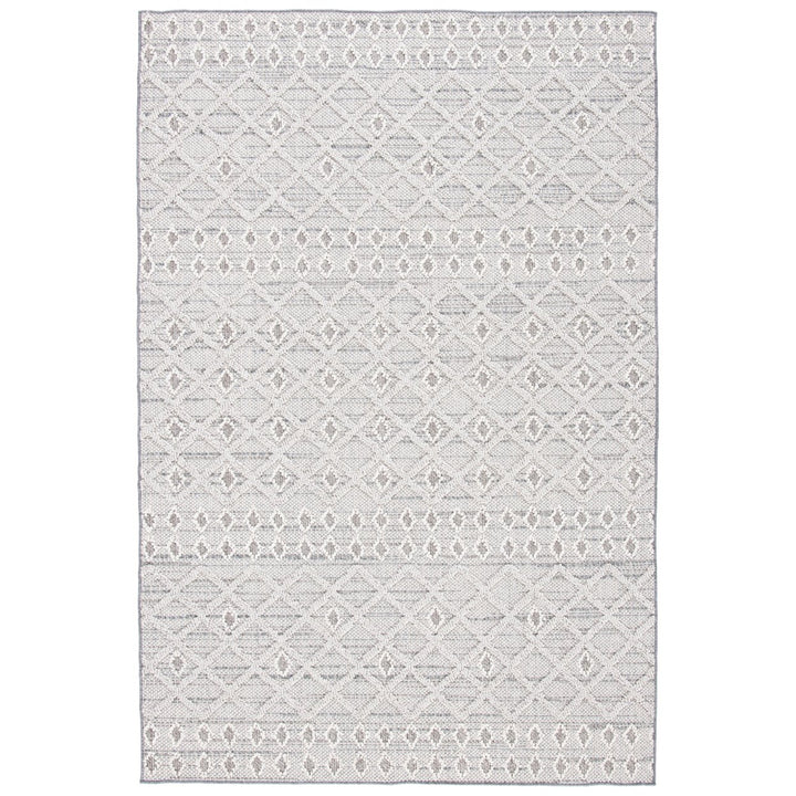 SAFAVIEH Outdoor GLB870F Global Collection Grey / Ivory Rug Image 1