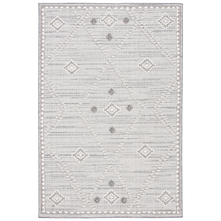 SAFAVIEH Indoor Outdoor GLB868G Global Light Grey / Ivory Rug Image 1