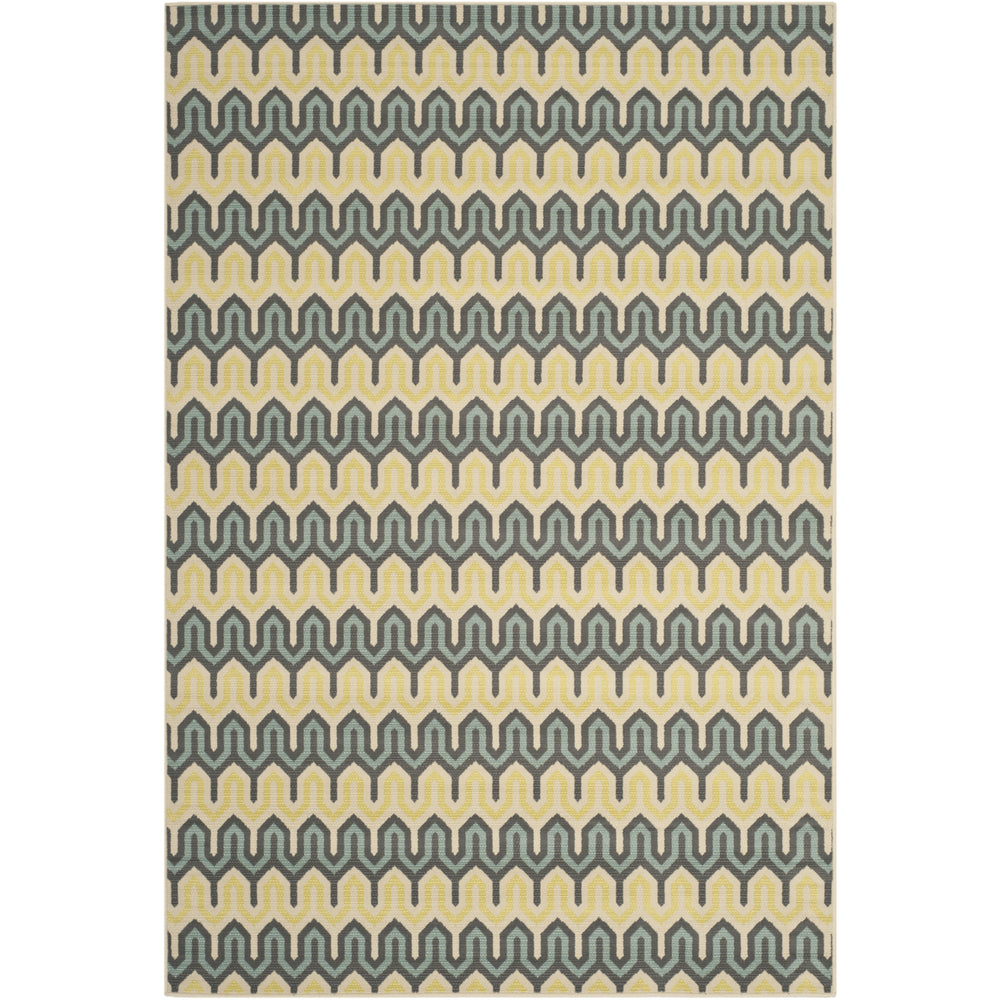 SAFAVIEH Outdoor HAM516AG Hampton Green / Light Blue Rug Image 2