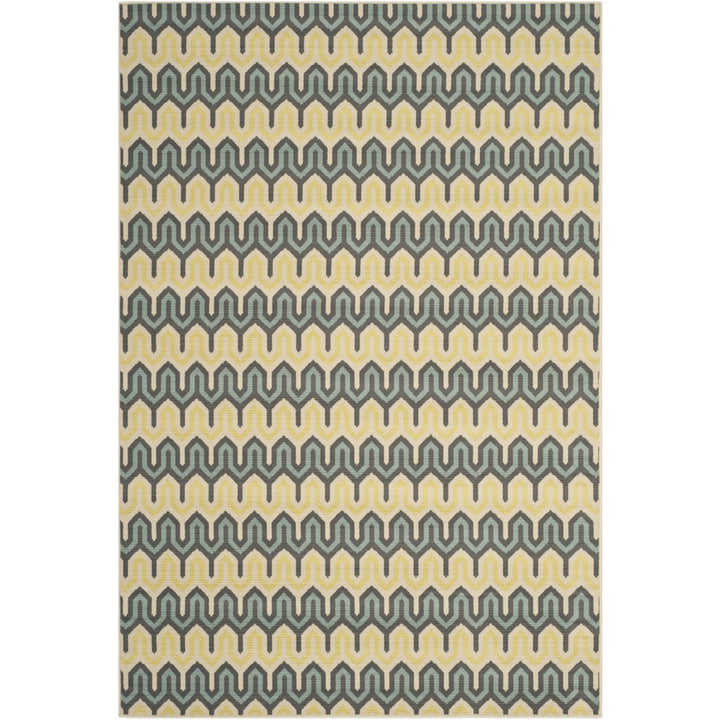 SAFAVIEH Outdoor HAM516AG Hampton Green / Light Blue Rug Image 2