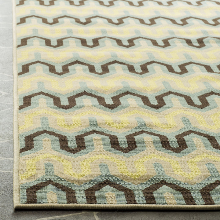 SAFAVIEH Outdoor HAM516AL Hampton Light Blue / Green Rug Image 3