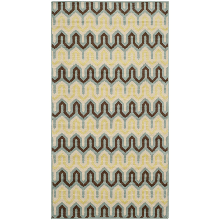 SAFAVIEH Outdoor HAM516AL Hampton Light Blue / Green Rug Image 5