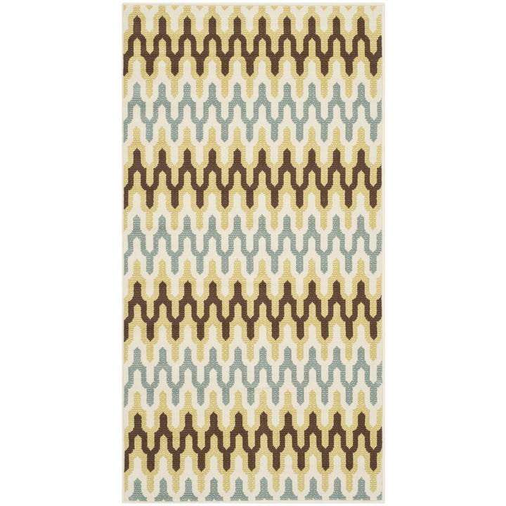 SAFAVIEH Outdoor HAM518AG Hampton Green / Light Blue Rug Image 1